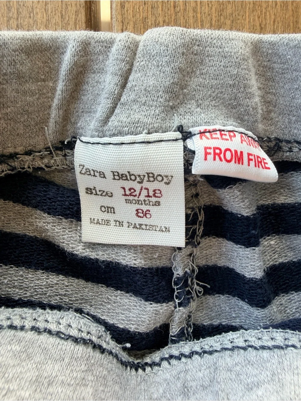 3/$15 Zara Baby Boy Harem Jogger Pants 12-18M Striped Drop Crotch Leggings
